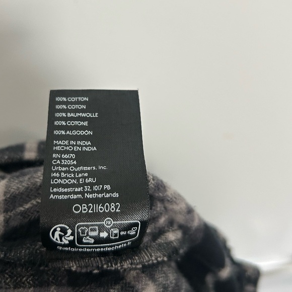 Free People Plaid Serena Micro Skort Black Gray size 8 preppy academia 90s - Picture 10 of 14